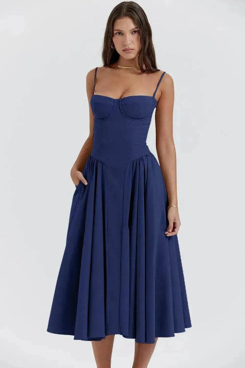 Backless Sling Dress – Women's Elegant Summer Maxi