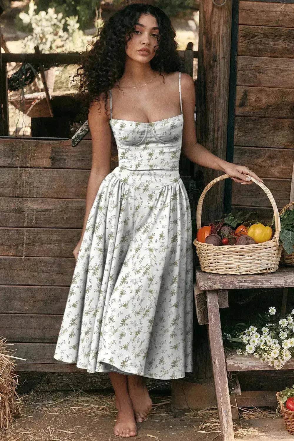 Backless Sling Dress – Women's Elegant Summer Maxi