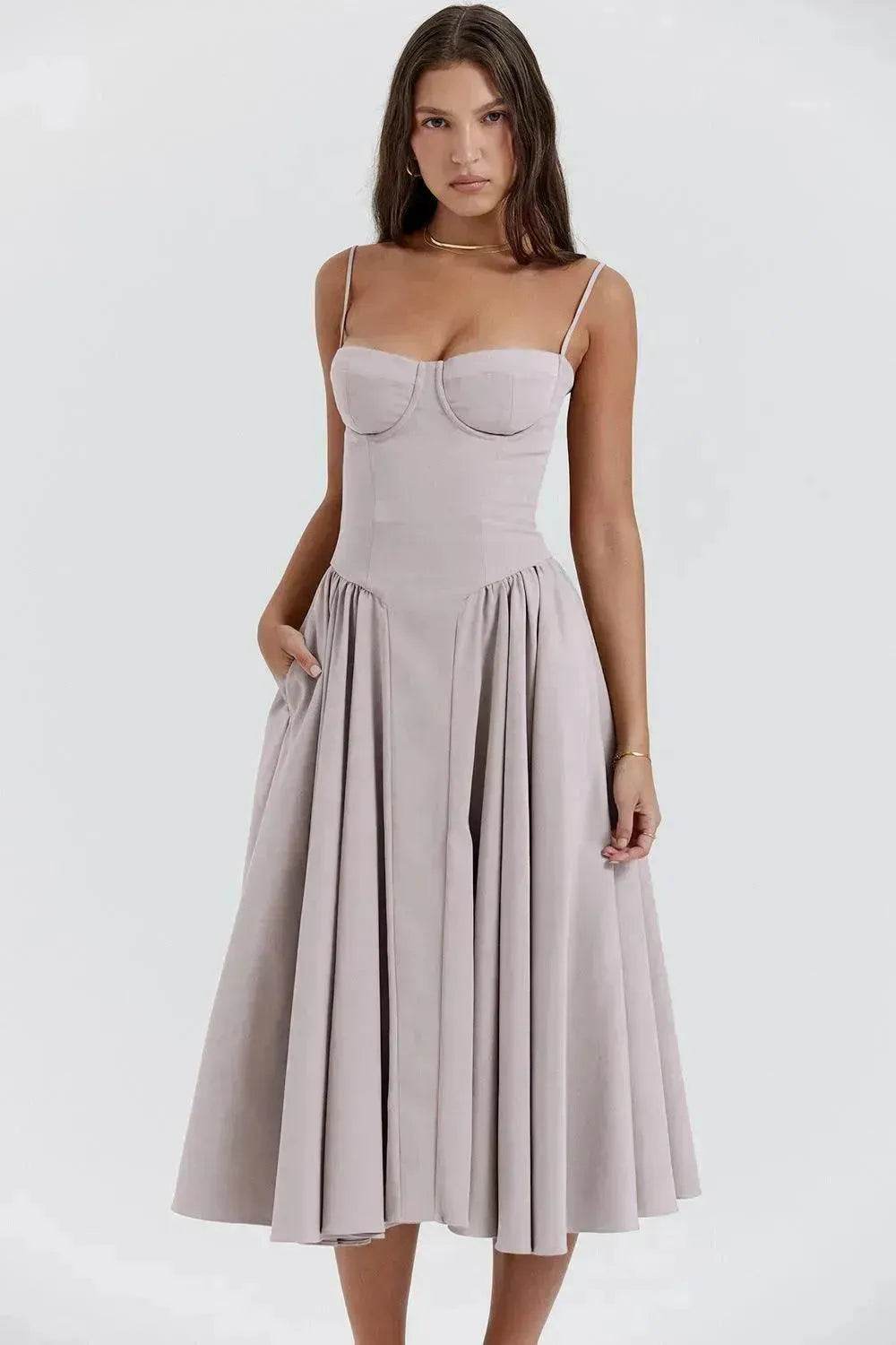 Backless Sling Dress – Women's Elegant Summer Maxi