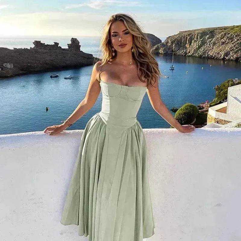 Backless Sling Dress – Women's Elegant Summer Maxi