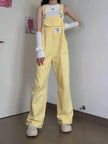Women's Denim Overall – High Waist Loose Straight Leg Suspender Bib Overall
