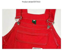 Women's Denim Overall – High Waist Loose Straight Leg Suspender Bib Overall