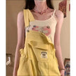 Women's Denim Overall – High Waist Loose Straight Leg Suspender Bib Overall