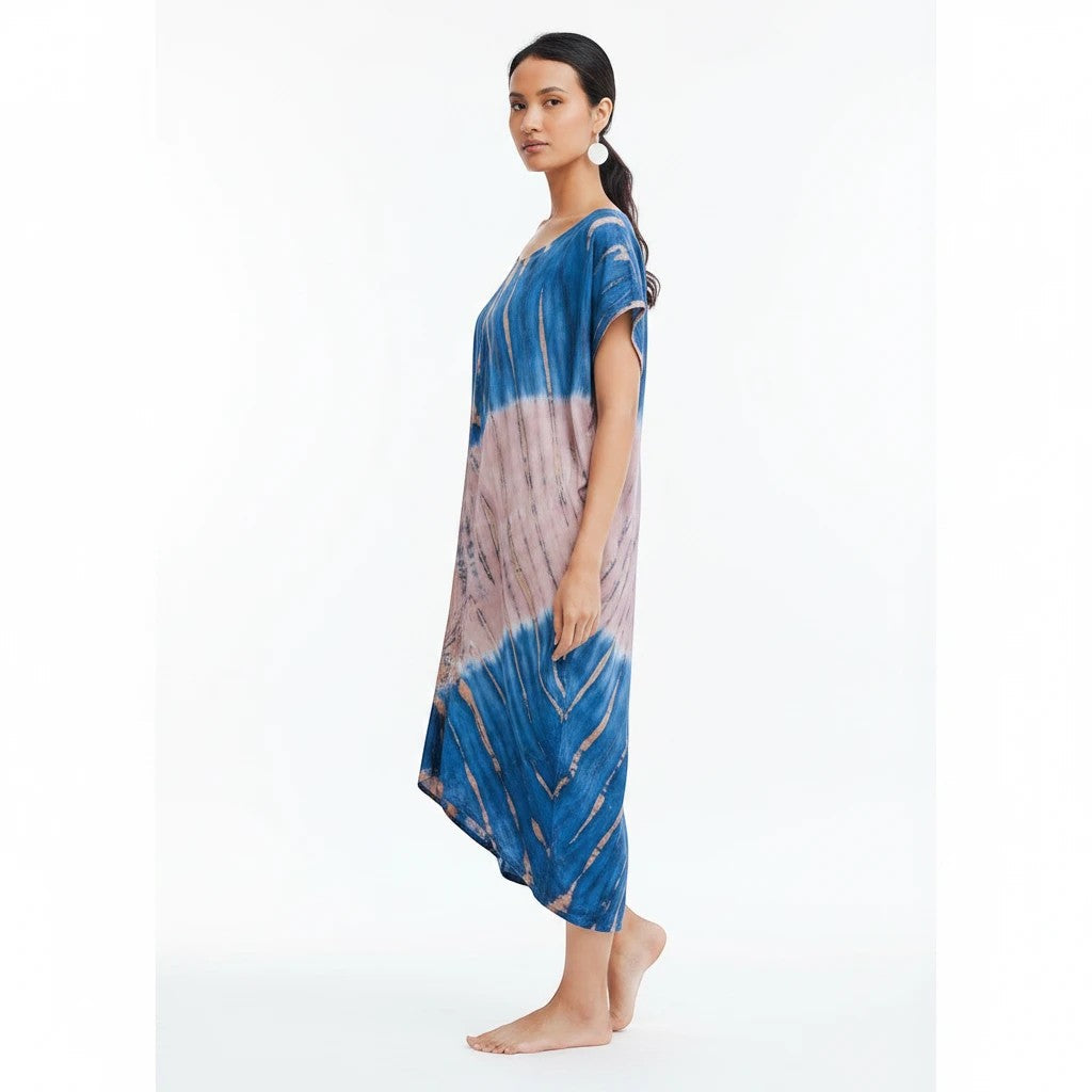 Tie Dye Kaftan Beach Dress