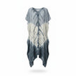 Tie Dye Lapis Ombre Kaftan Dress - Cream & Grey
