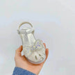Sweet Western Style Mermaid Tail Bowknot Baby Hollow Out Bird's Nest Sandal