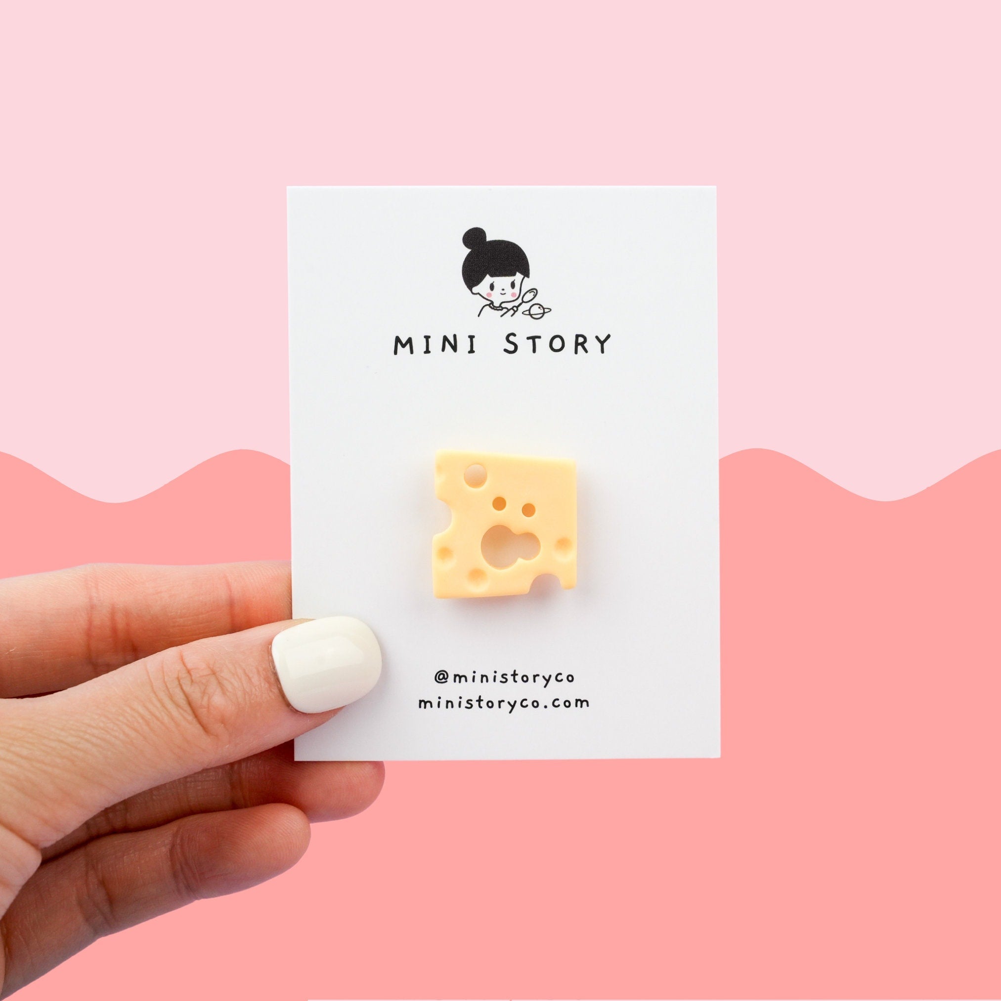 Swiss Cheese Slice Pin