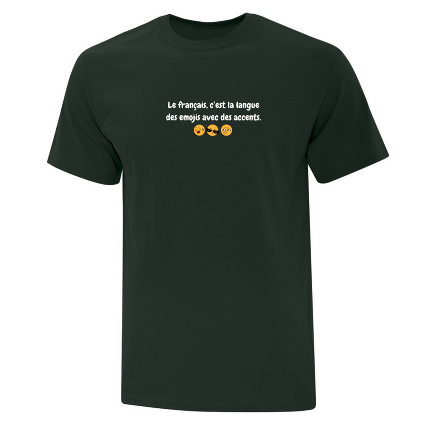 T-shirt Langue des emojis brodé