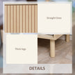 Laura Modern Bedside Table with Drawer and Open Shelf-Natural Wood