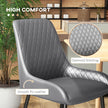 Blake Vegan Leather Modern Dining Chairs with Diamond Tufting-Set of 4-Grey