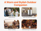 VEVOR Tabletop Fire Pit 6 inch Stainless Steel Fireplace Indoor Outdoor Silver