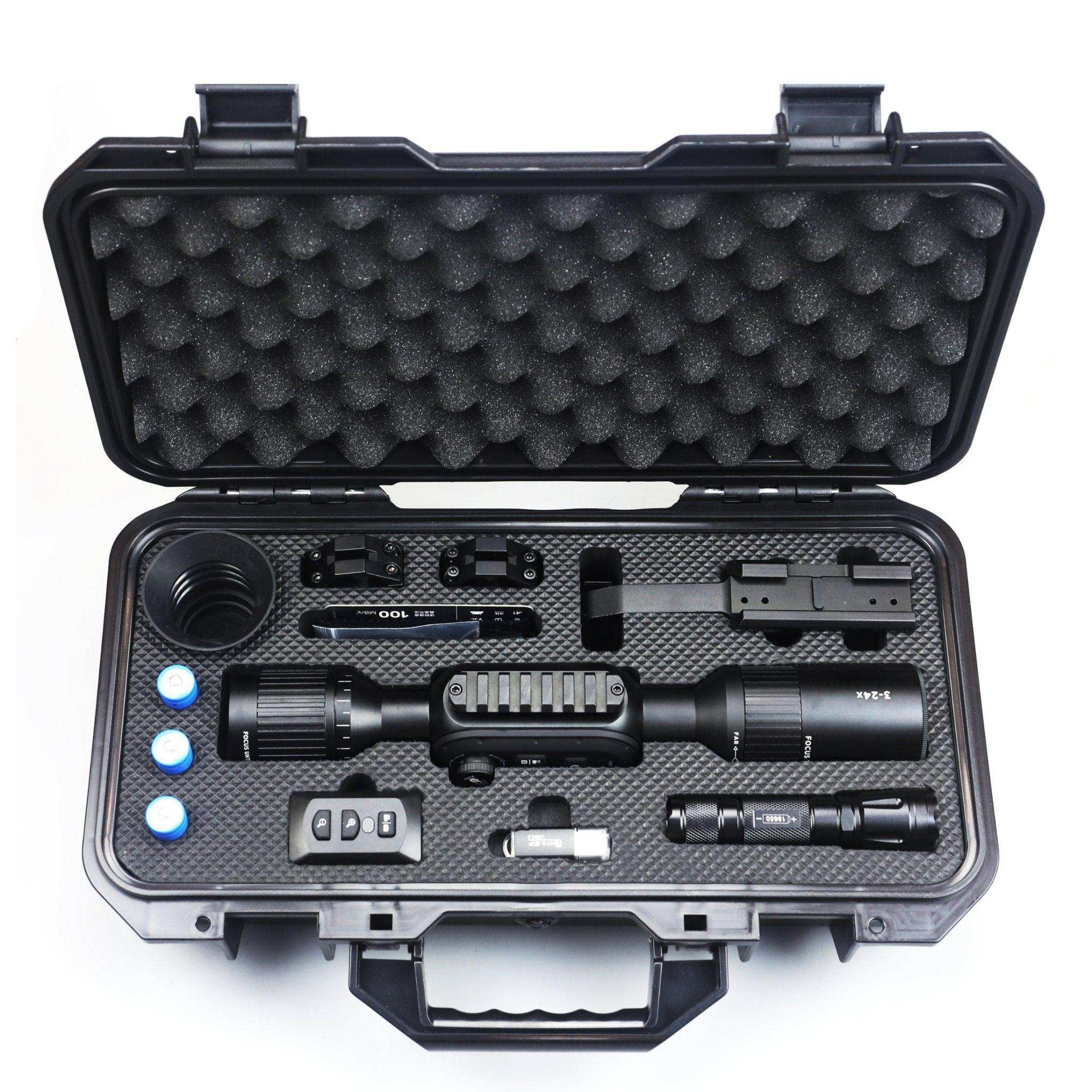 Tactical Night Vision Scope Monocular 3-24X Sony 4K Sensor Digital Day/Night WiFi iOS & Android