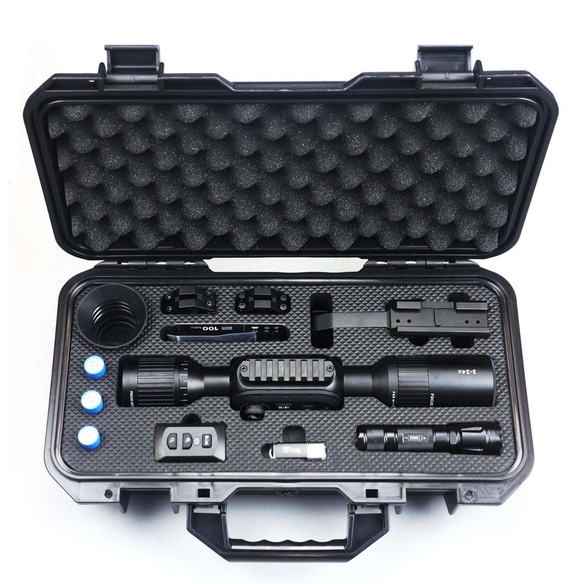 Tactical Night Vision Scope Monocular 3-24X Sony 4K Sensor Digital Day/Night WiFi iOS & Android