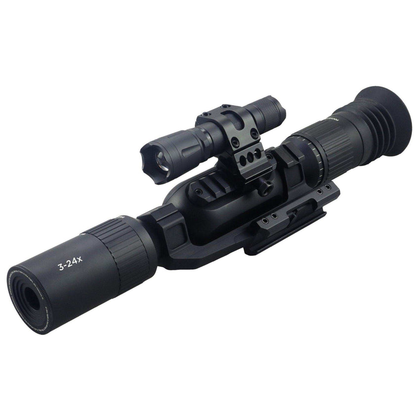 Tactical Night Vision Scope Monocular 3-24X Sony 4K Sensor Digital Day/Night WiFi iOS & Android