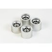 Tamiya 54400 RC F104 Metal Plated Wheels for Sponge Tires NIB