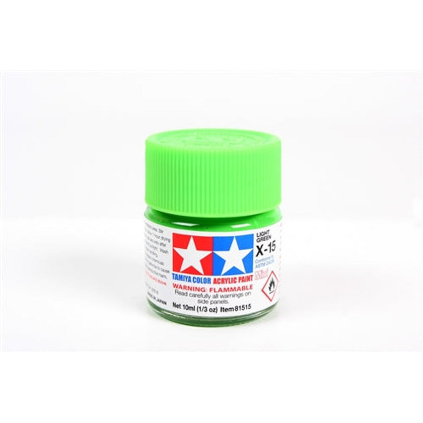 Tamiya Acrylic X-15 Light Green Mini Bottle 10mL (1/3oz)