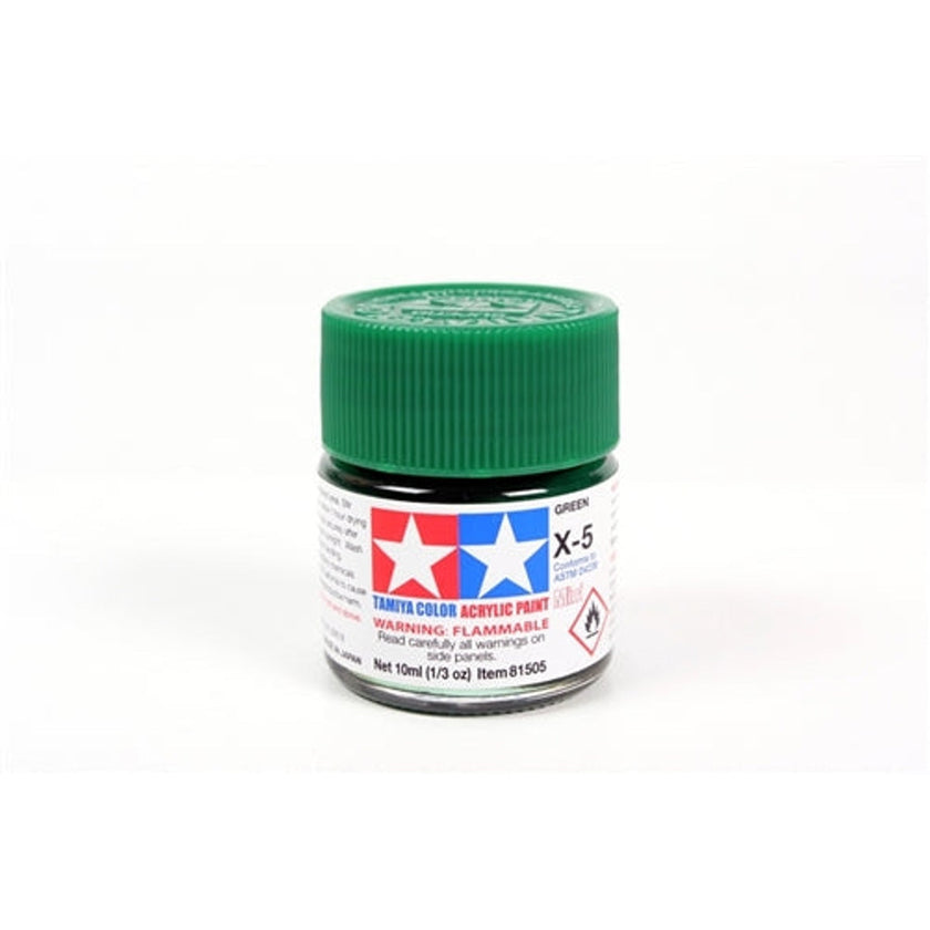 Tamiya Acrylic X-5 Green Mini Bottle 10mL (1/3oz)