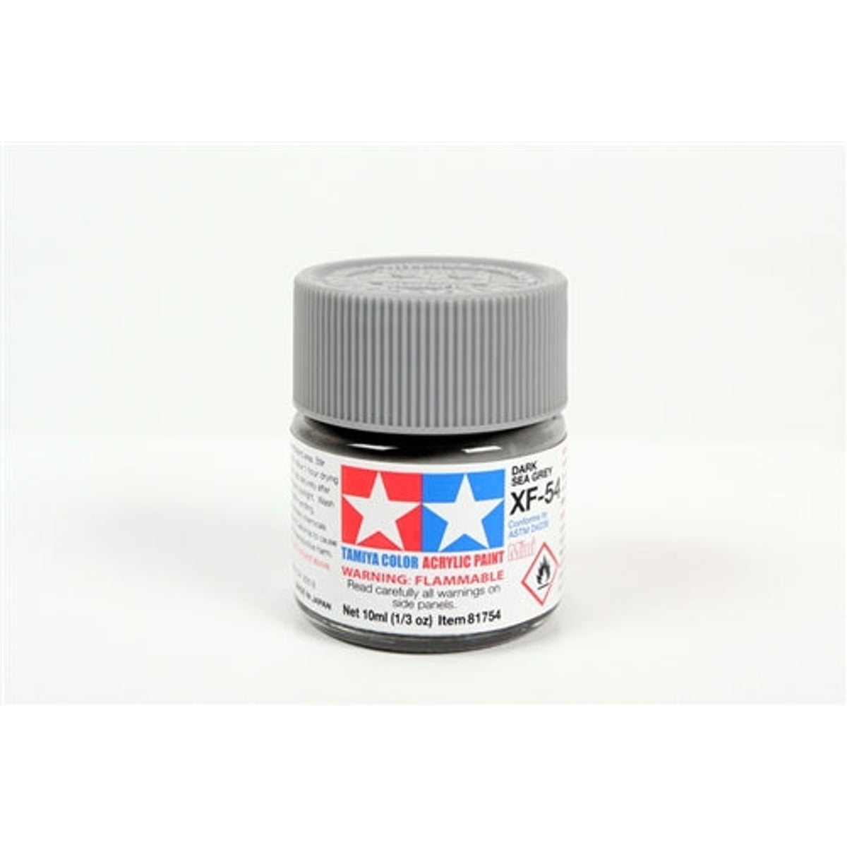 Tamiya Acrylic XF-56 Flat Metallic Gray Mini Bottle 10mL (1/3oz)