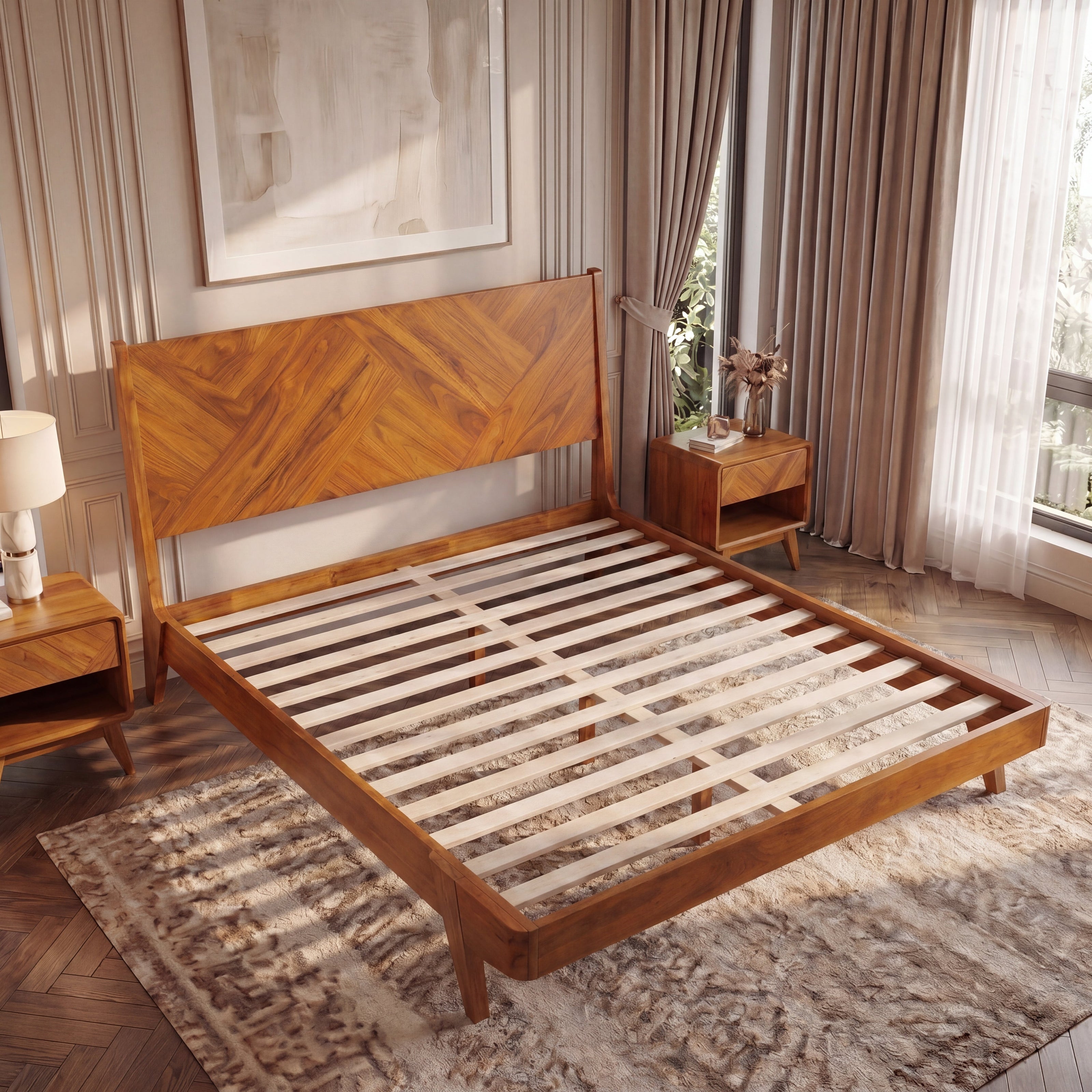 Gazelle Solid Wood Bed Frame