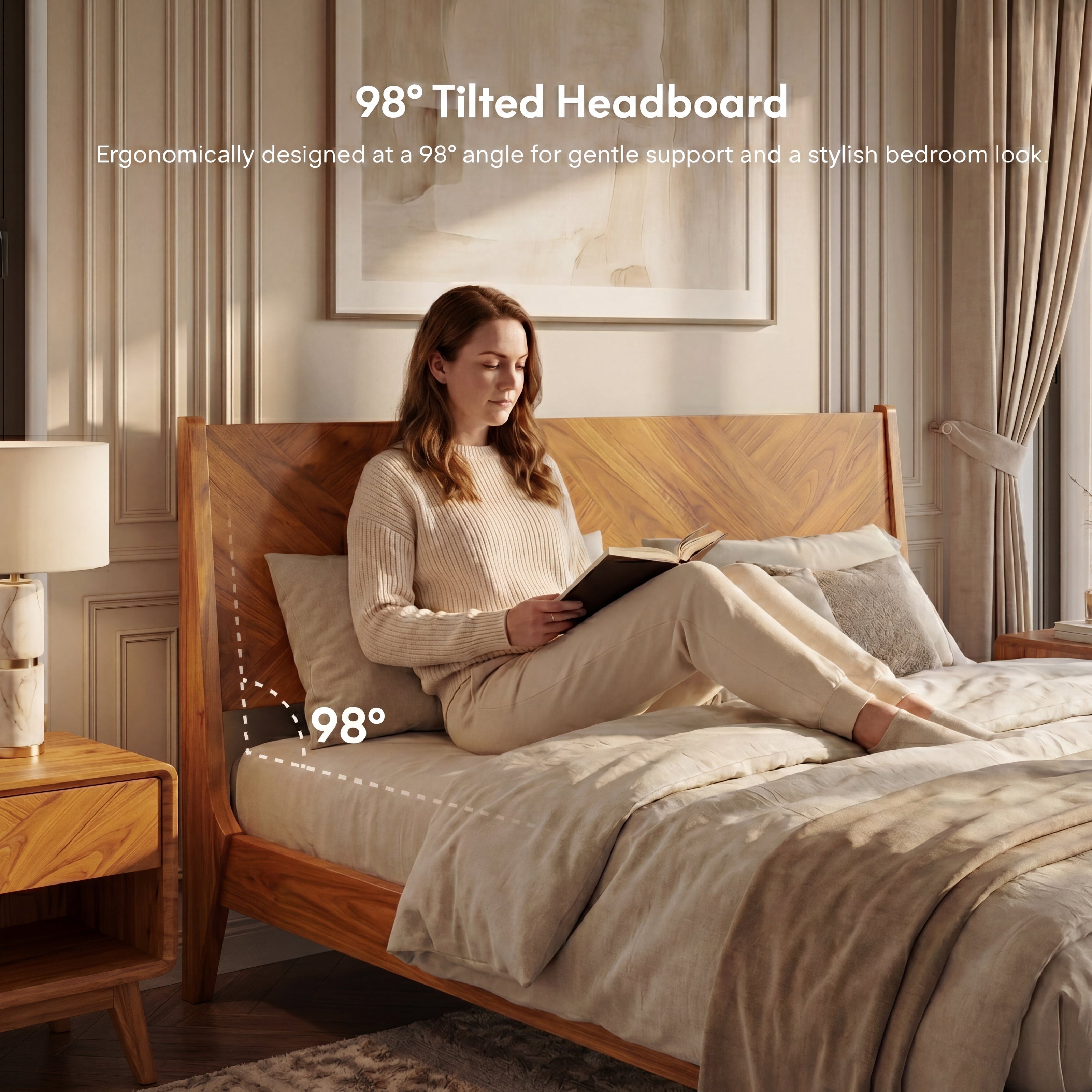 Gazelle Solid Wood Bed Frame