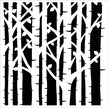 The Crafters Workshop 6x6 Stencil Birch Trees