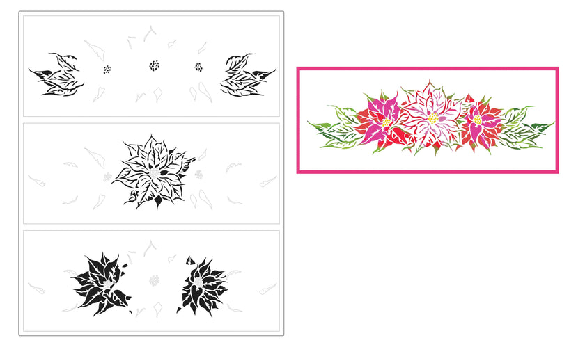 The Crafters Workshop Slimline Layered Poinsettia Spray