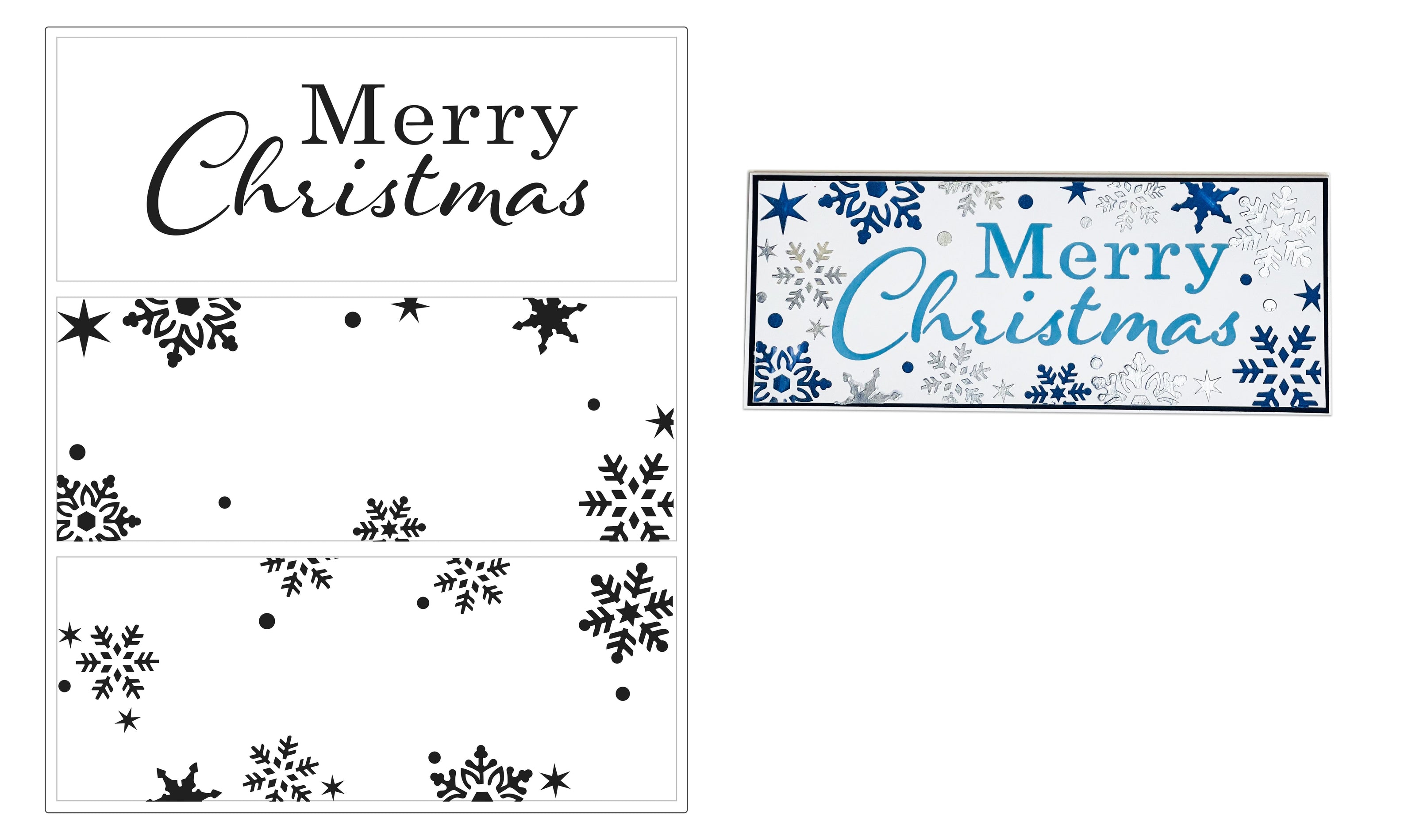 The Crafters Workshop Slimline Layered Merry Snowflakes