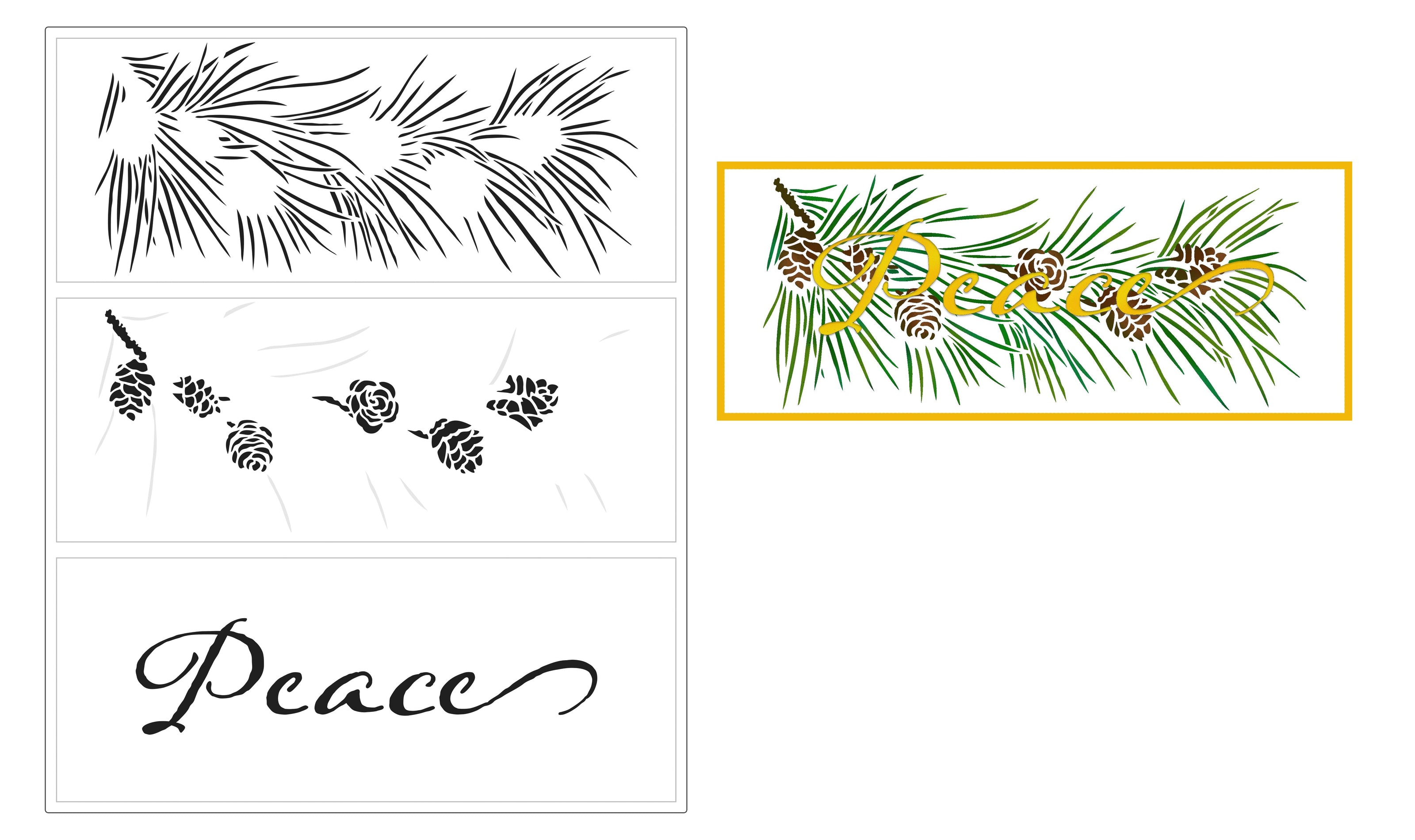 The Crafters Workshop Slimline Layered Pinecone Branch