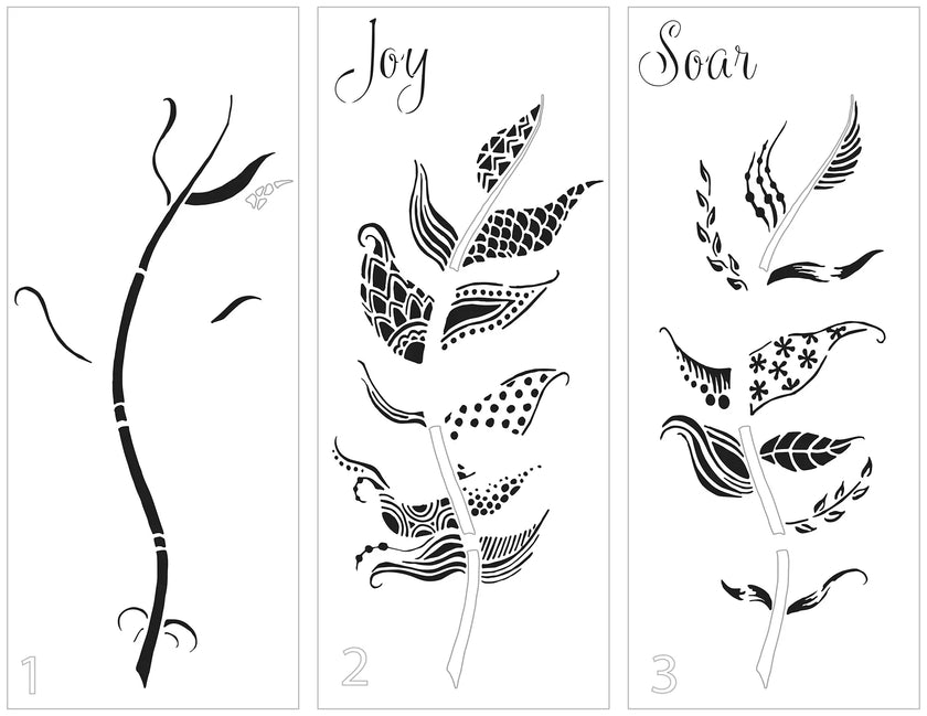 The Crafters Workshop Slimline Layered Joy Feather