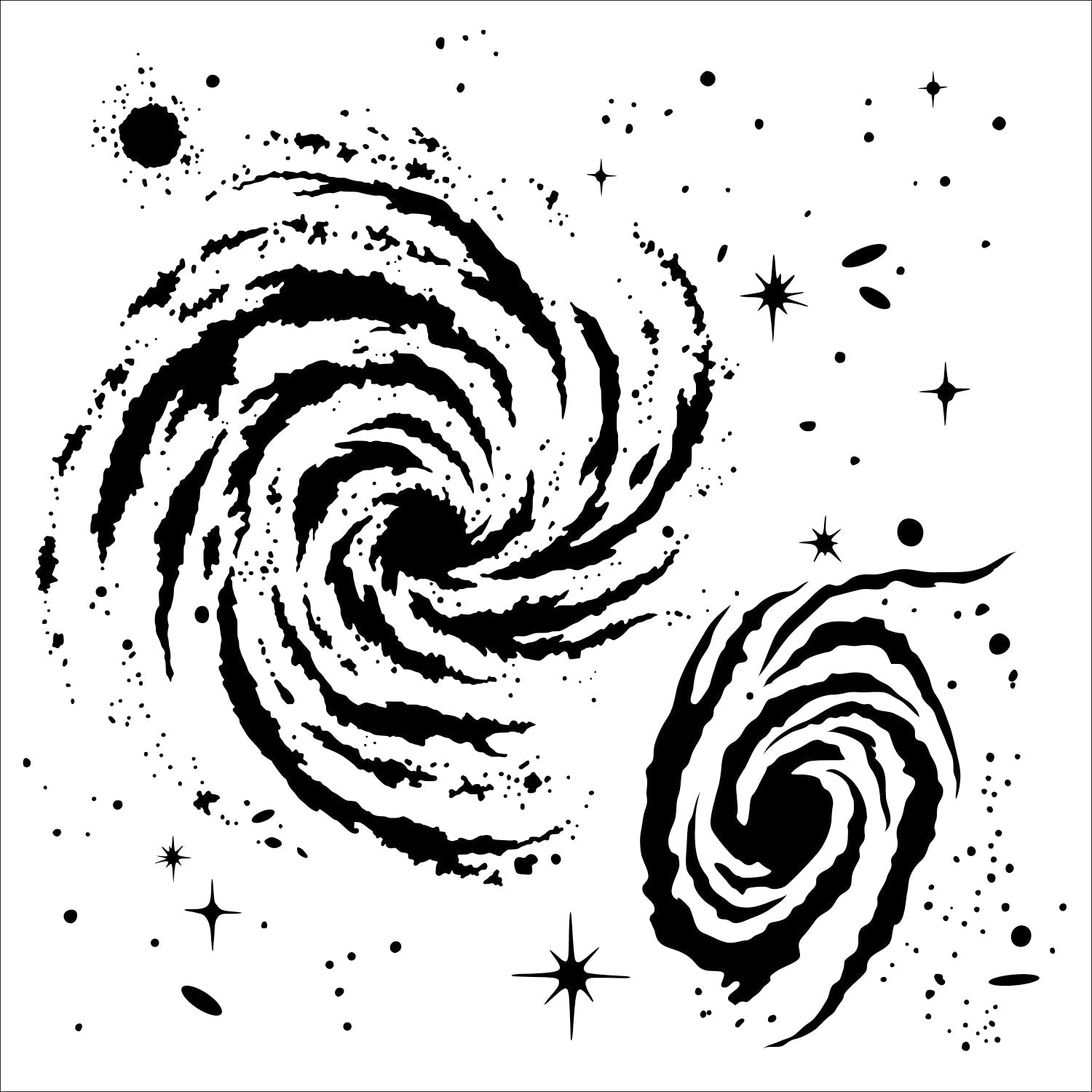 The Crafters Workshop 6x6 Stencil Galaxy