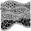 The Crafters Workshop 6x6 Stencil Crazy Waves