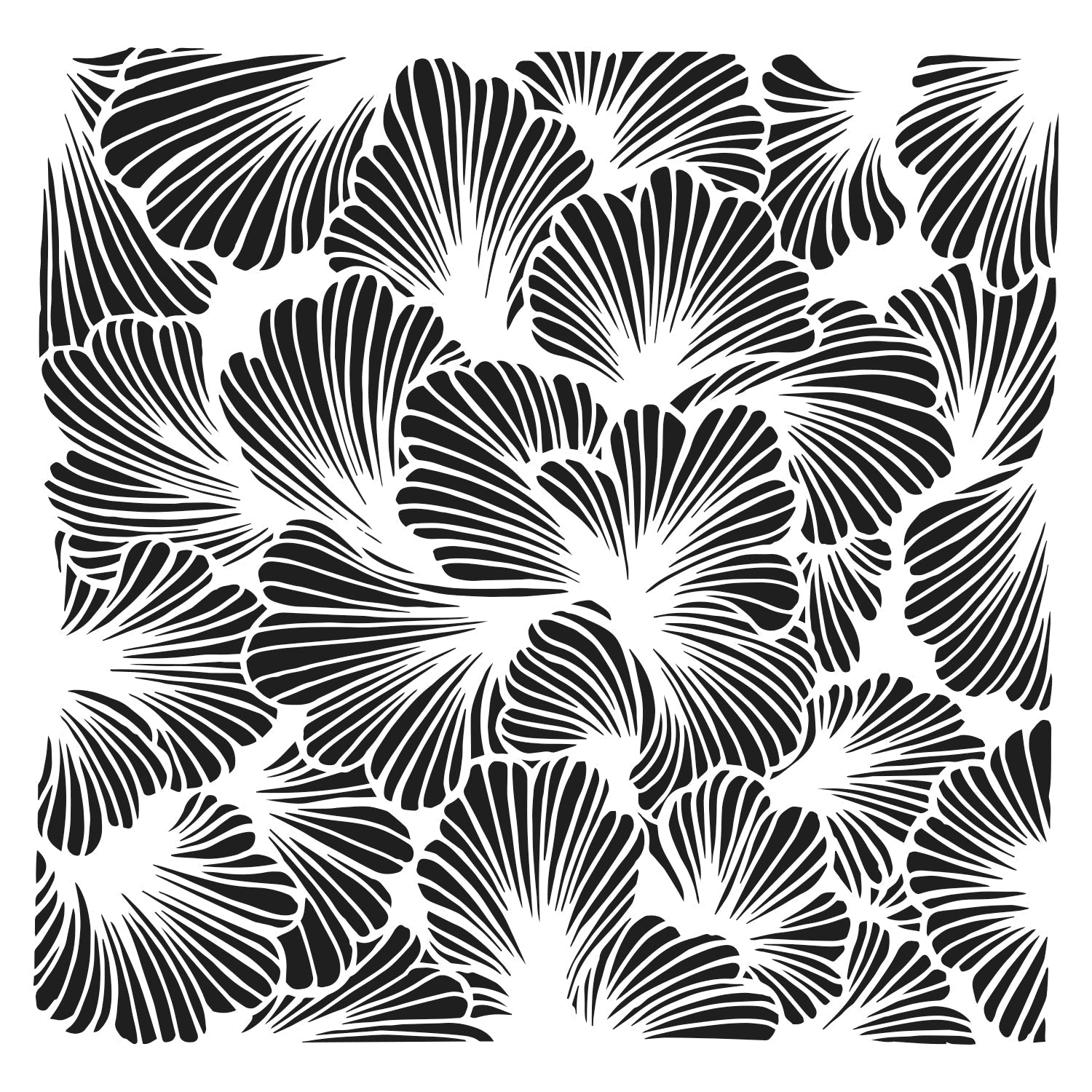 The Crafters Workshop 6x6 Stencil Lush Petals