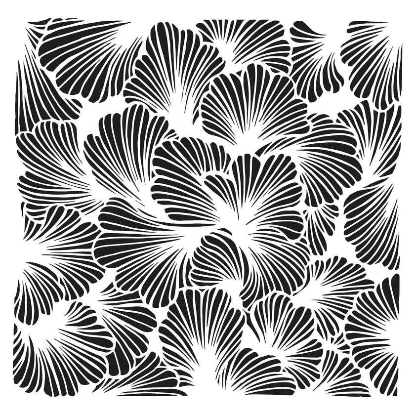 The Crafters Workshop 6x6 Stencil Lush Petals