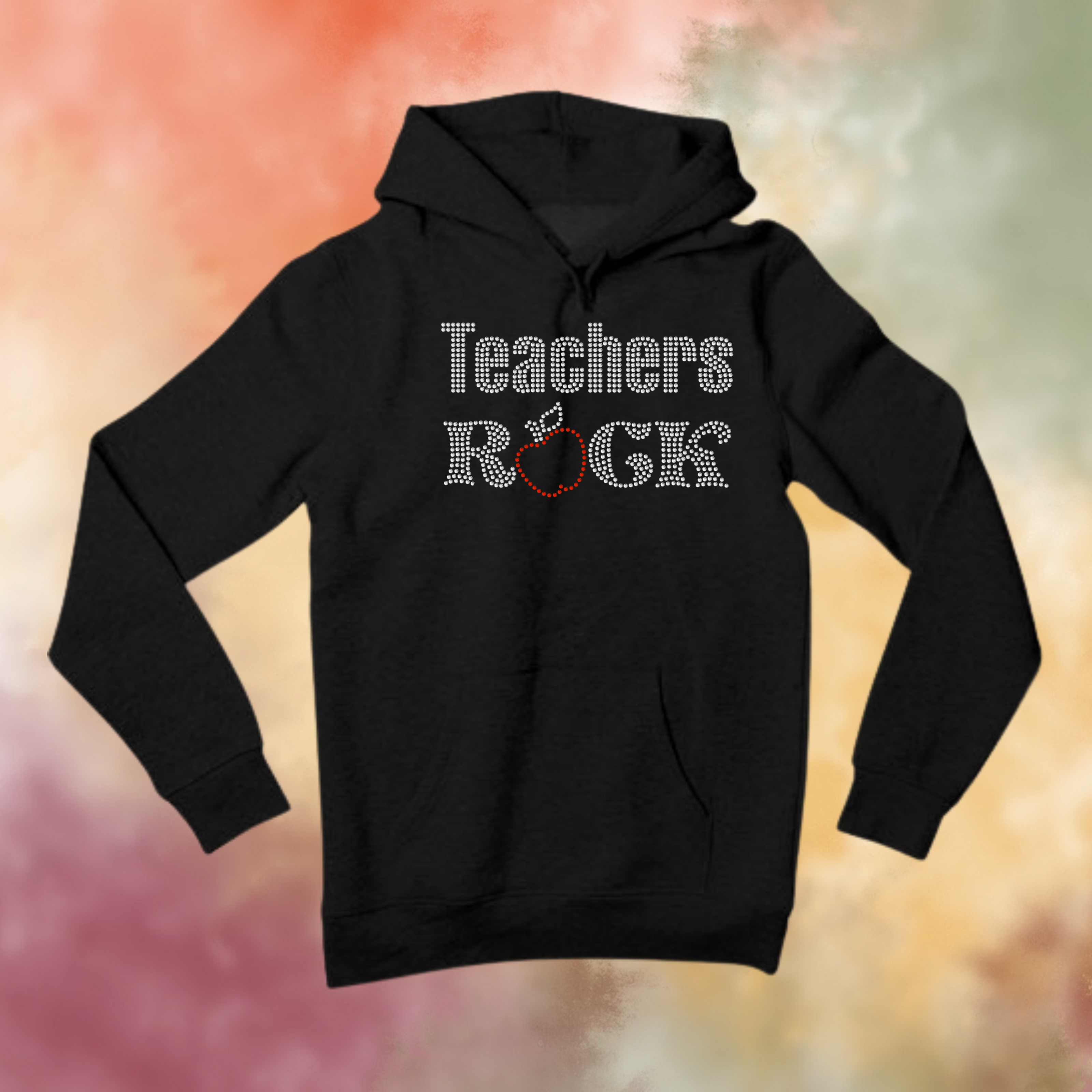 Teachers Rock Rhinestone Shirt – Appreciation Sparkle Bling Tee | Blingdazzel
