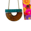 Teal & Brown Statement Necklace