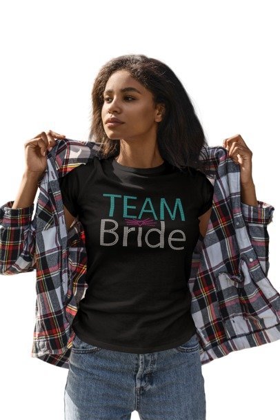 Team Bride Rhinestone Shirt – Bachelorette Party Sparkle Bling Tee | Blingdazzel