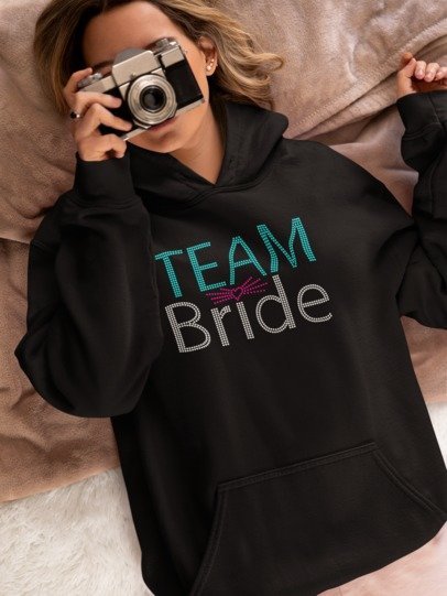 Team Bride Rhinestone Shirt – Bachelorette Party Sparkle Bling Tee | Blingdazzel