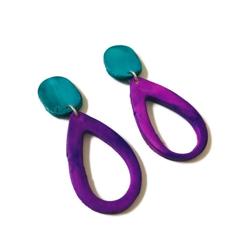 Teardrop Drop Dangle Earrings in Multiple Colors- 
