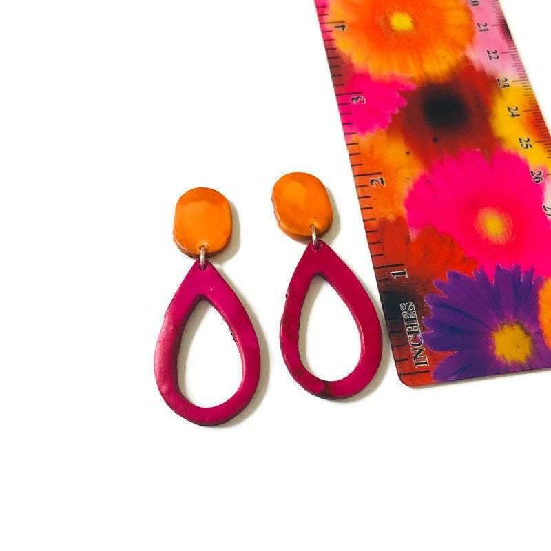 Teardrop Drop Dangle Earrings in Multiple Colors- 