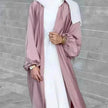 Temperament commute Middle East Arab Dubai Abaya Dress White Sleeveless Pleated Bottoming Vest Lined Dress