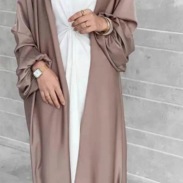 Temperament commute Middle East Arab Dubai Abaya Dress White Sleeveless Pleated Bottoming Vest Lined Dress
