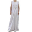 Temperament commute Middle East Arab Dubai Abaya Dress White Sleeveless Pleated Bottoming Vest Lined Dress