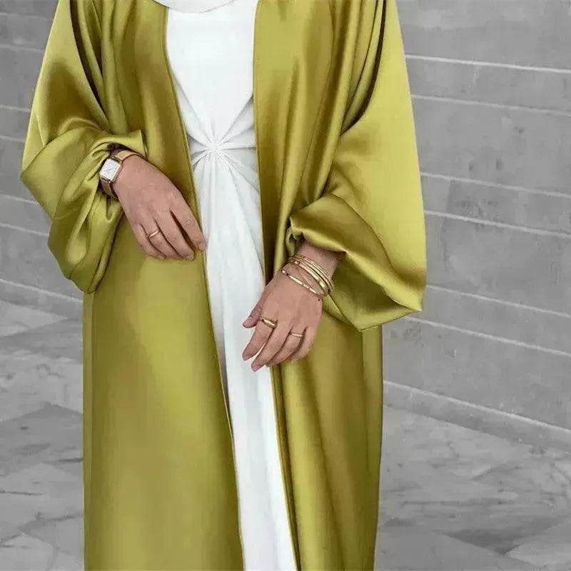 Temperament commute Middle East Arab Dubai Abaya Dress White Sleeveless Pleated Bottoming Vest Lined Dress