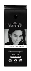 Temple Goddess - Ground, Dark Espresso, Certified Organic OCIA/ Fairtrade Coffee 1lb/ 454g