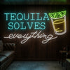 Tequila Solves Everything Neon Sign