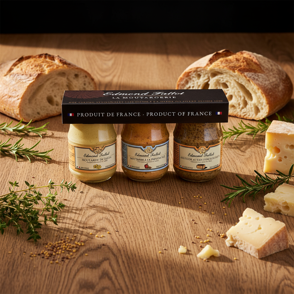 Edmond Fallot — Pack dégustation Moutardes de Dijon Véritables (3×100ml)