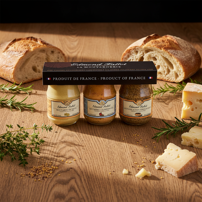 Edmond Fallot — Pack dégustation Moutardes de Dijon Véritables (3×100ml)
