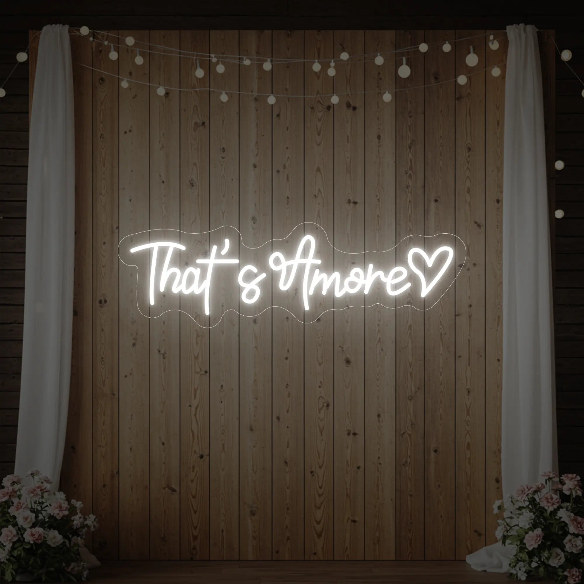 That’s Amore with Heart Neon Sign V2