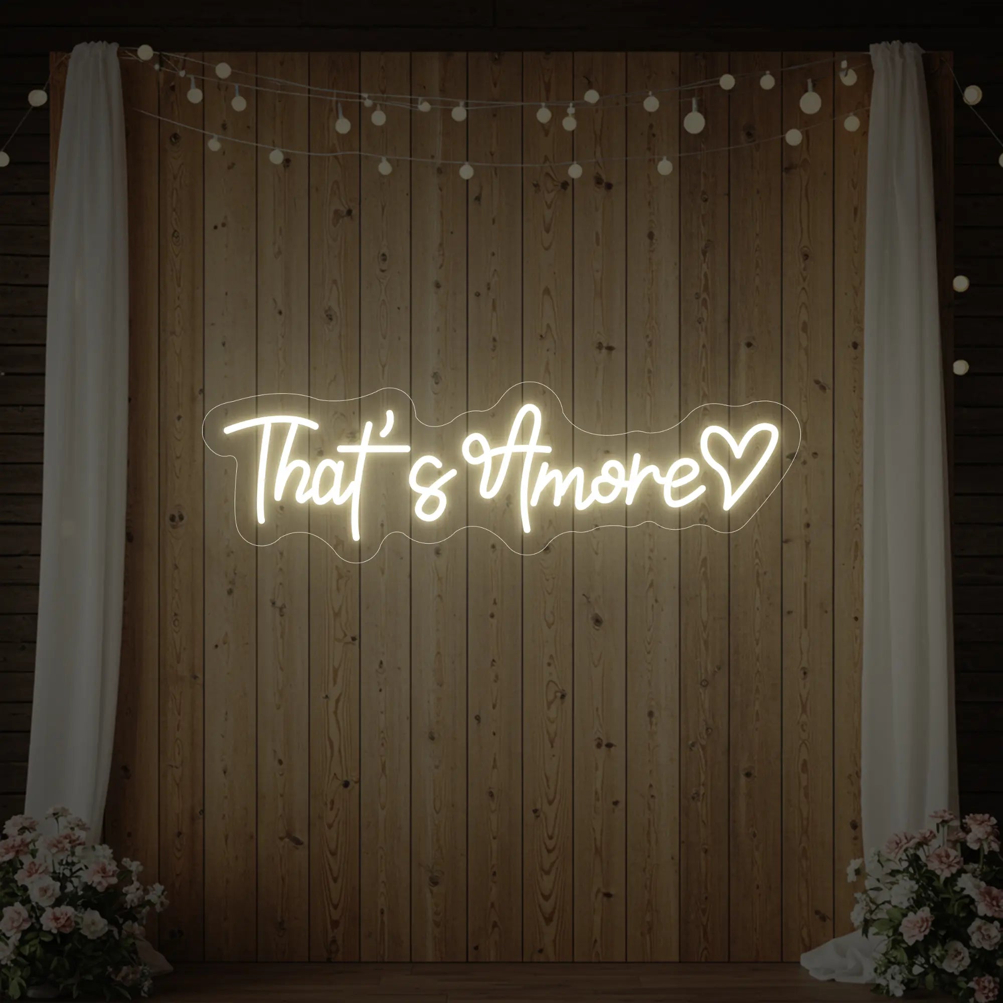 That’s Amore with Heart Neon Sign V2