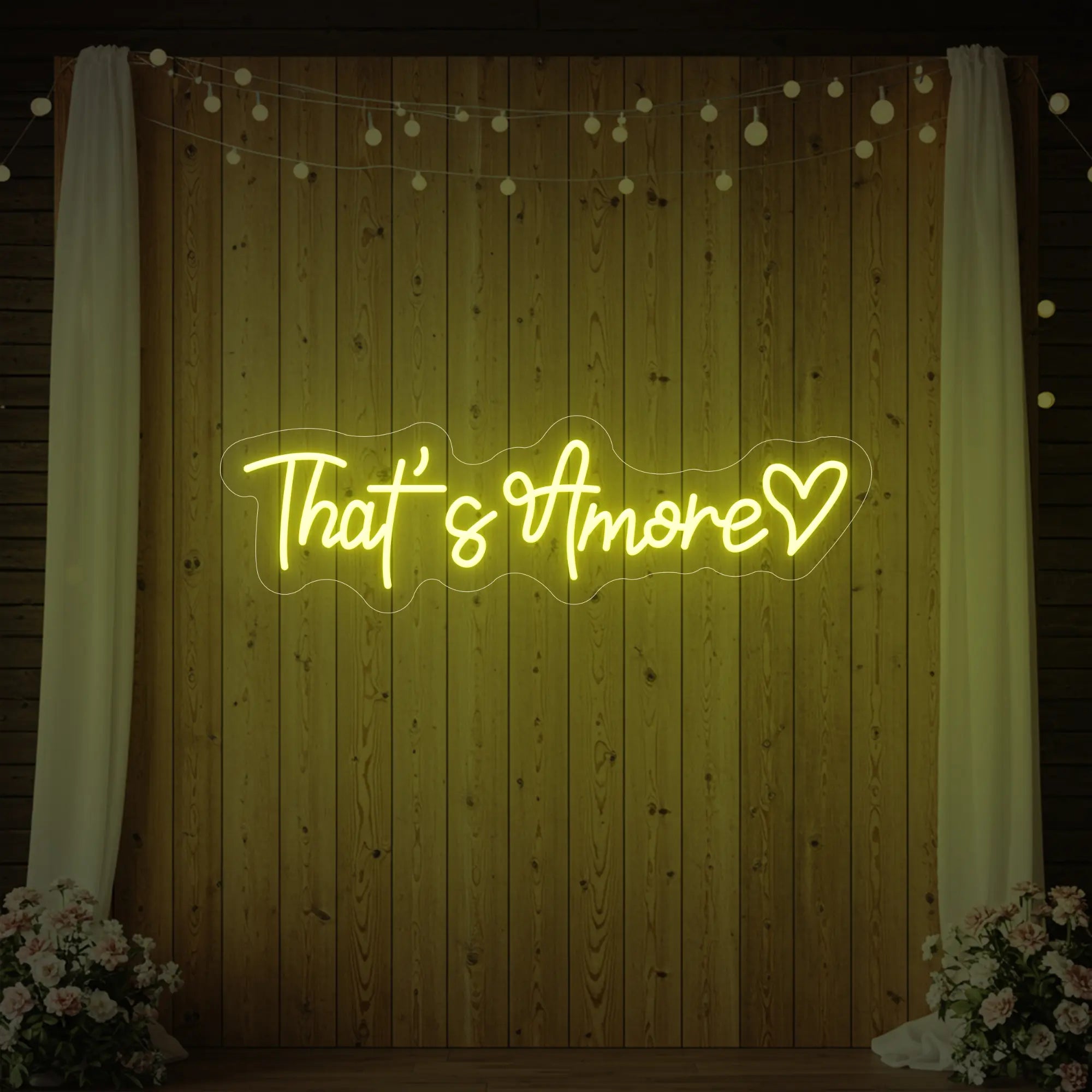 That’s Amore with Heart Neon Sign V2
